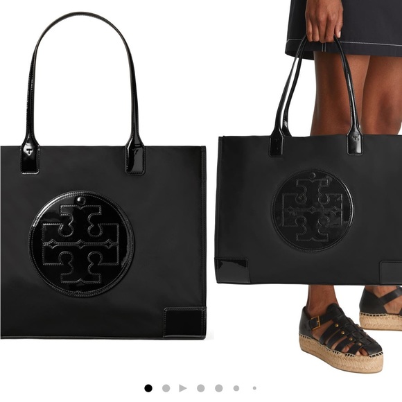 Tory Burch Ella Patent Nylon Tote - Picture 1 of 10
